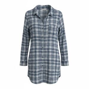 I Joah Women’s Small 4–6 Blue Plaid Button Down Shirt Long Sleeve